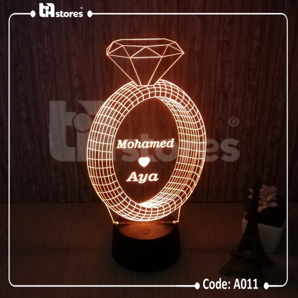 ⁦3D Lamp - رومانسية وخطوبة وزواج⁩ - الصورة ⁦6⁩