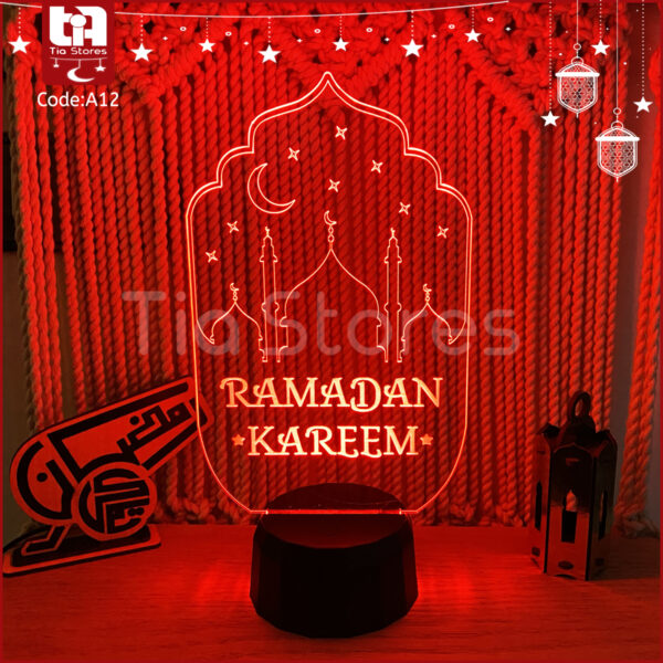 ⁦3D Lamp - اباجورة اكريليك Ramadan Kareem - رمضان كريم⁩ - الصورة ⁦2⁩
