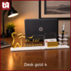 يافطة مكتب اكريليك مع مكان للاقلام والكروت - Desk Gold 4