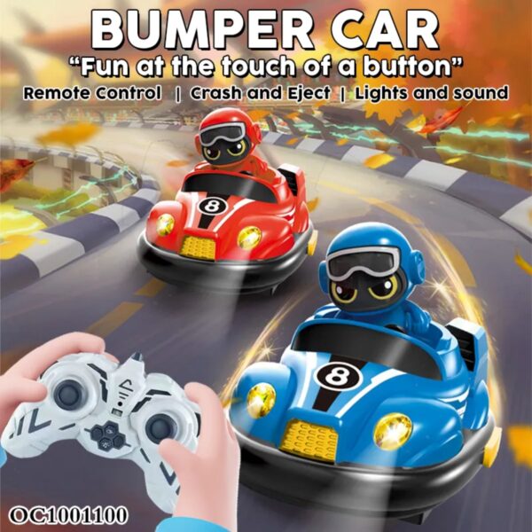 لعبة تصادم سيارات مع ضوء وموسيقي وتحكم ريموت كنترول - Bumper car