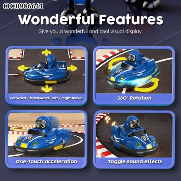 ⁦لعبة تصادم سيارات مع ضوء وموسيقي وتحكم ريموت كنترول - Bumper car⁩ - الصورة ⁦5⁩